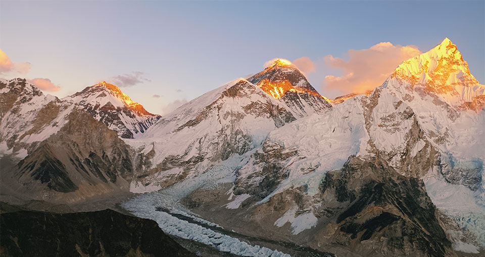 Everest sunset view from kala Patthar